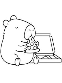 Kapibara pizz&aacute;t eszik