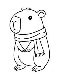 T&eacute;li s&aacute;lat viselő kapibara