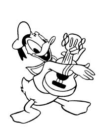 Donald kacsa gitározik
