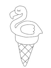 Flamingó tölcséres fagylalt