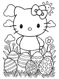 Hello Kitty húsvéti tojásokkal