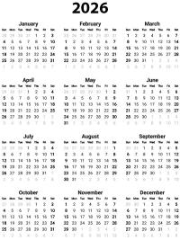 2026-os napt&aacute;r