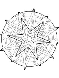 Karácsonyi csillag mandala