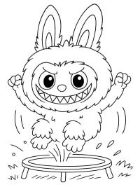 Labubu a trambulinon