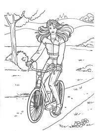 Bicikliző lány