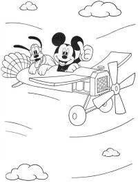 Mikiegér és Plútó a sportrepülőben