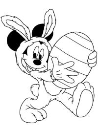 Mickey egér egy húsvéti tojással