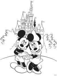 Minnie és Mikiegér Disneyland előtt