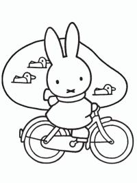 Miffy nyuszi biciglizik