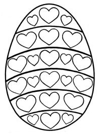Húsvéti tojás szívecskékkel