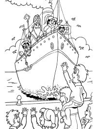 A holland Mikulás érkezése hajóján