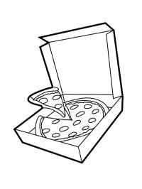 Pizzás doboz pizzával