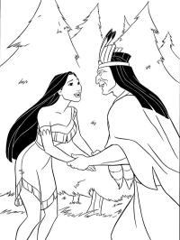 Pocahontas és apja, Powhatan