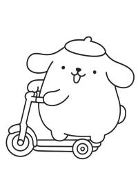 Pompompurin a rolleren