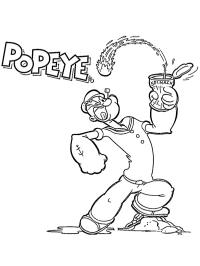 Popeye spenótot eszik