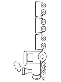 Egyszerű gőzmozdony vagonokkal