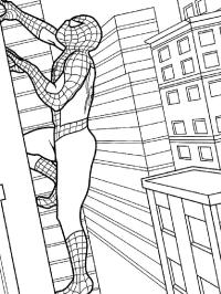Pókember megmássza az épületet