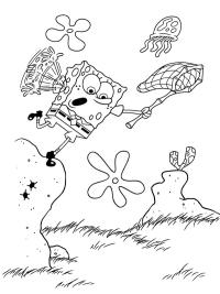 Spongyabob Kockanadrág elkap egy medúzát