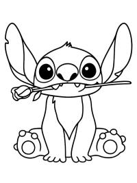 Stitch rózsával