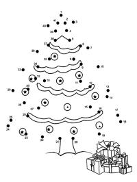 Kösd össze a pontokat karácsonyfa