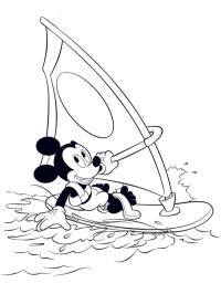 Szörfös Mickey egér