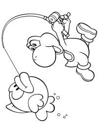 Yoshi elkapja Cheep Cheepet