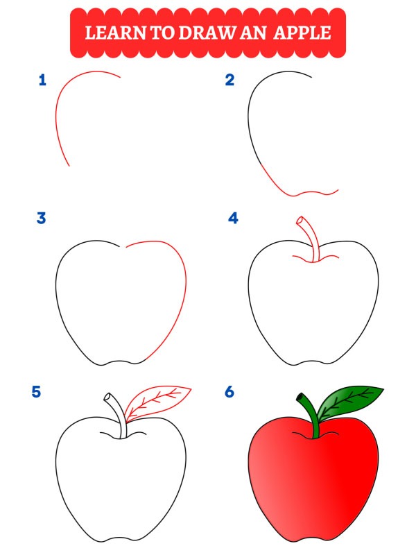 Hogy rajzolsz egy almát
