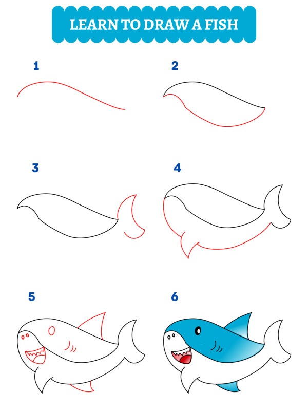 Hogy rajzolsz egy cápát