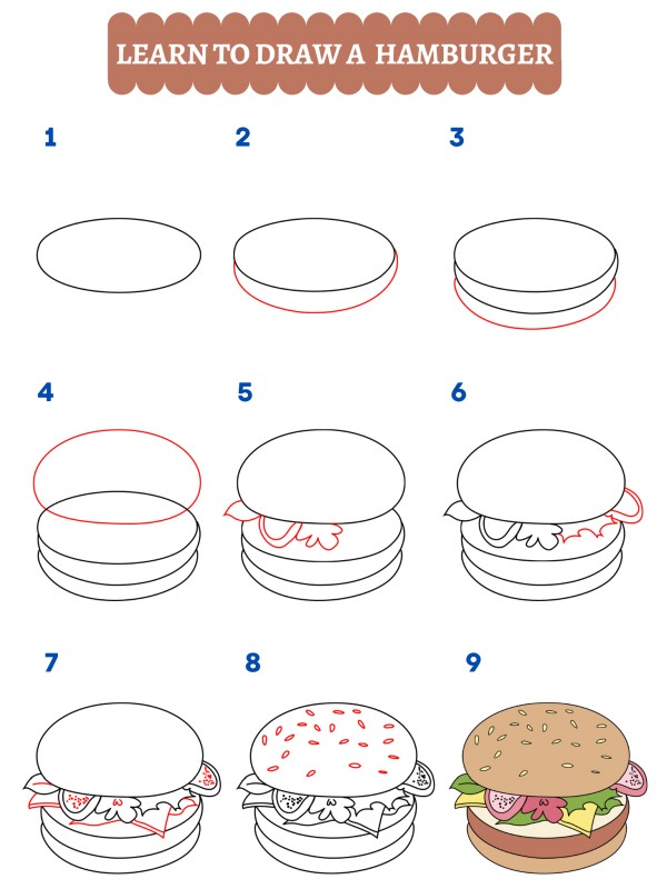 Hogy rajzolsz egy hamburgert