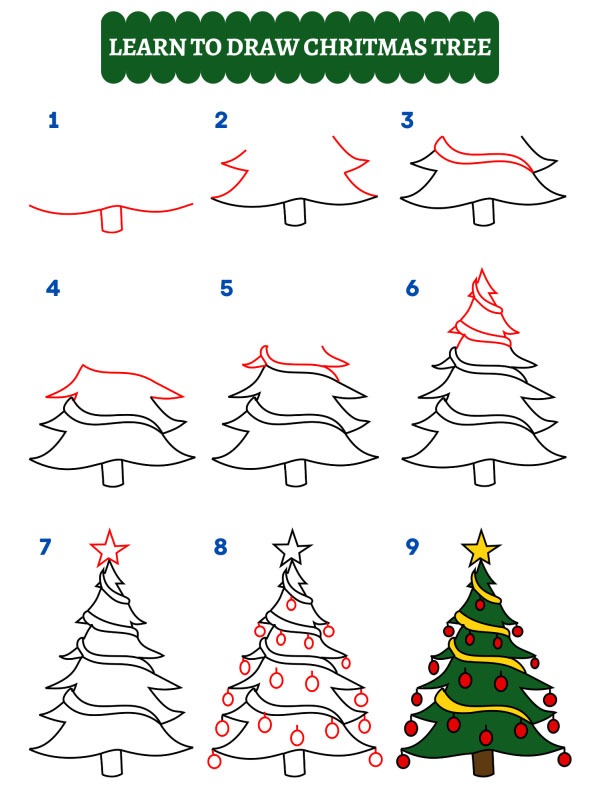 Hogy rajzolsz egy karácsonyfát