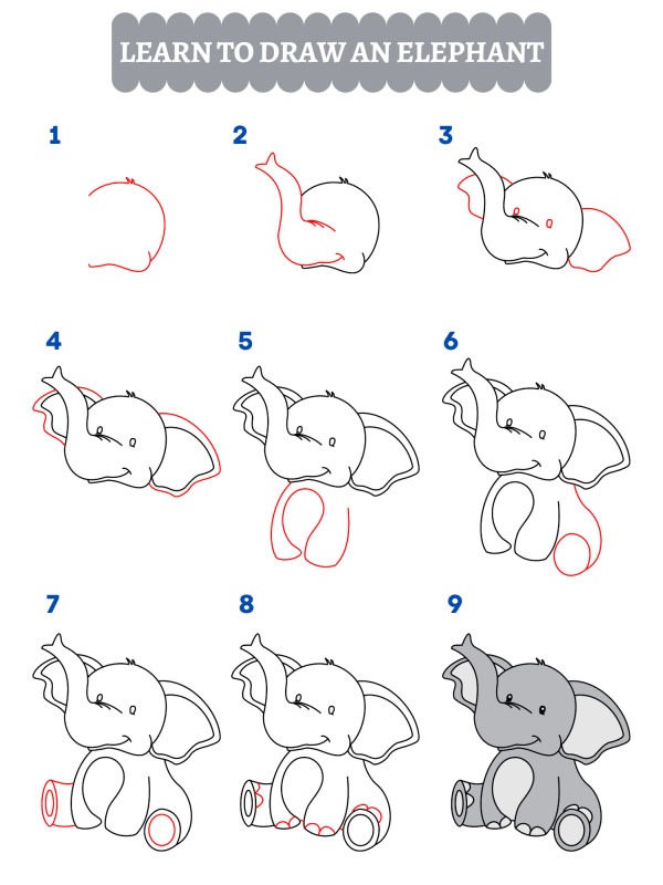 Hogy rajzolsz egy elefántot