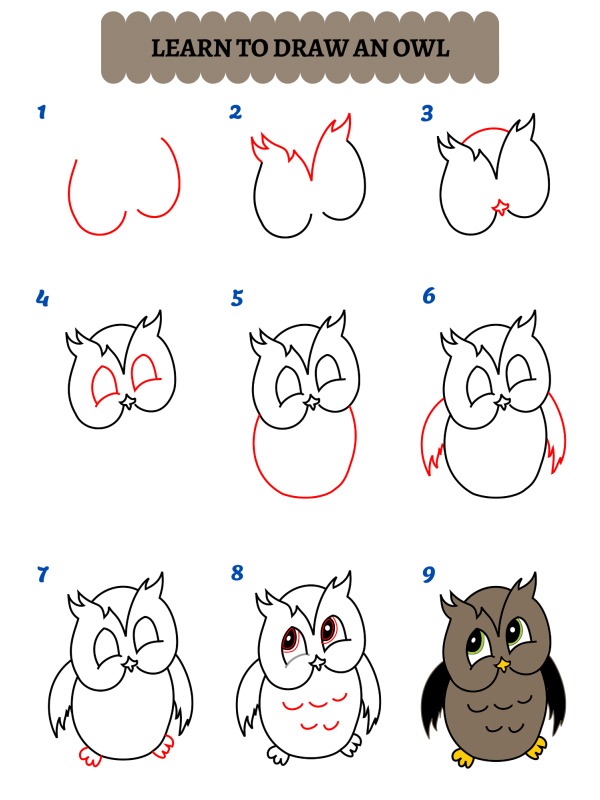 Hogy rajzolsz egy baglyot