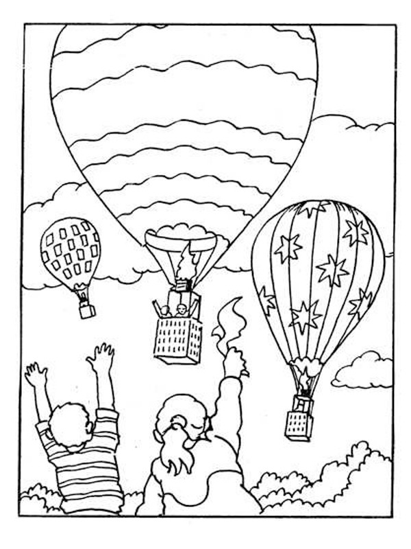Hőlégballonok Kifestő