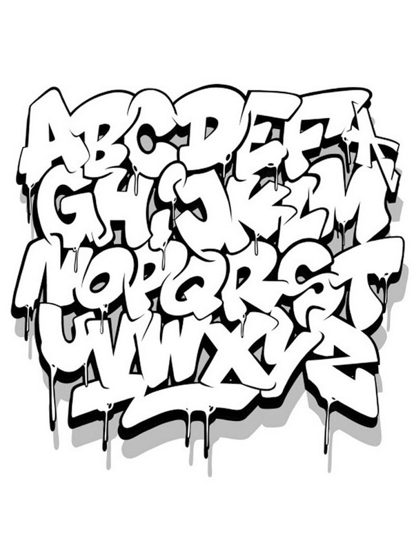 Graffiti ábécé Kifestő