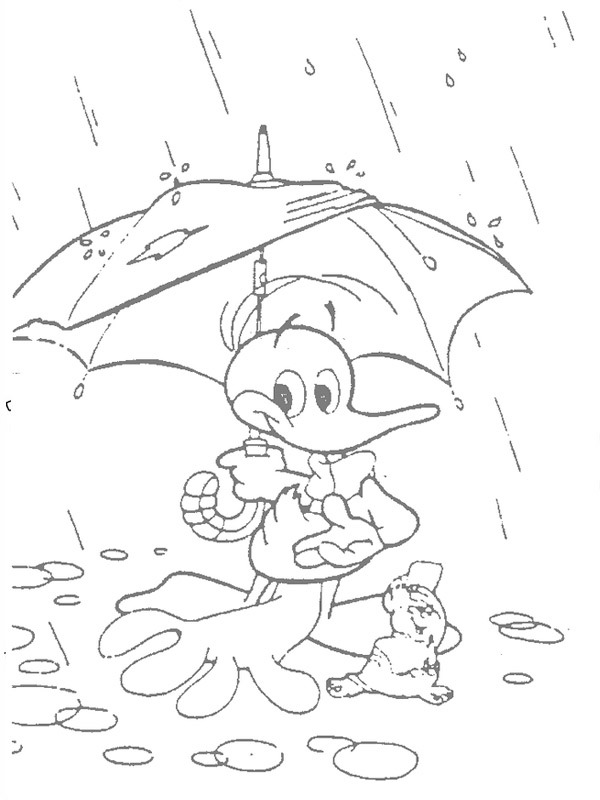 Alfréd és Henk az esőben Kifestő