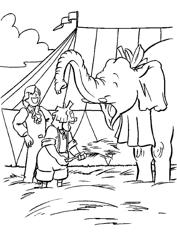 Bohócok az elefántnál Kifestő