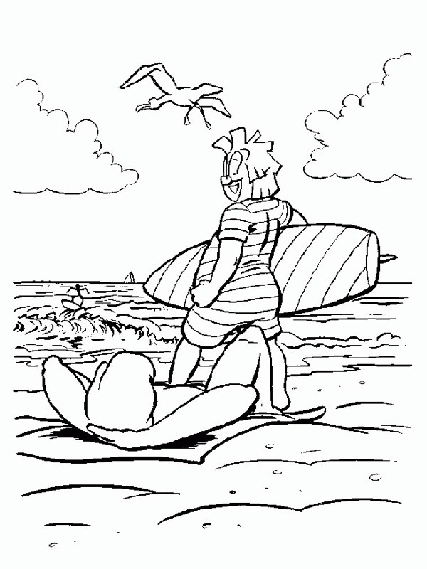 Bohóc a strandon Kifestő