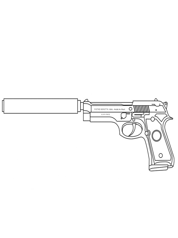 Beretta 92FS pisztoly Kifestő