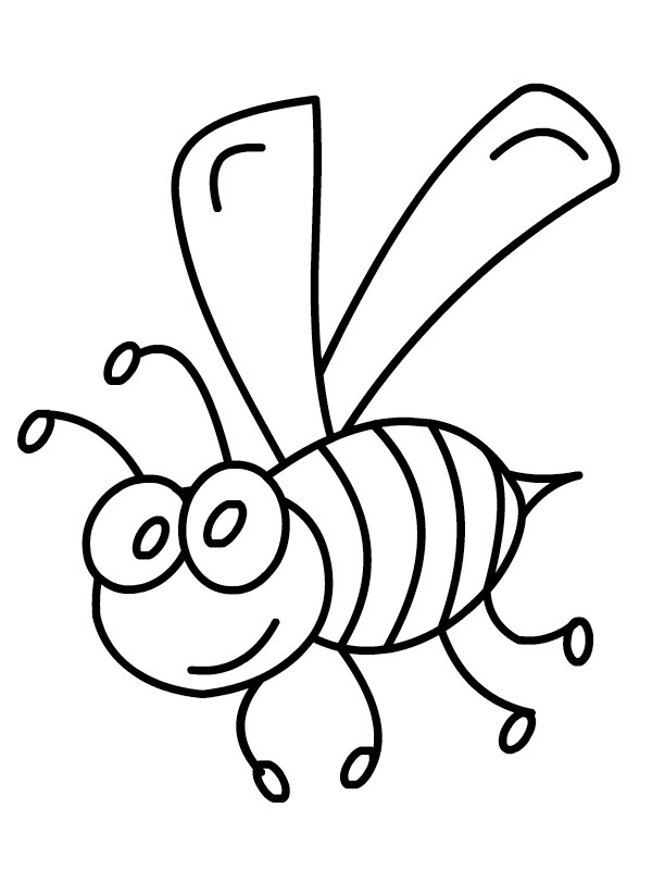 Méhecske - egyszerű Kifestő
