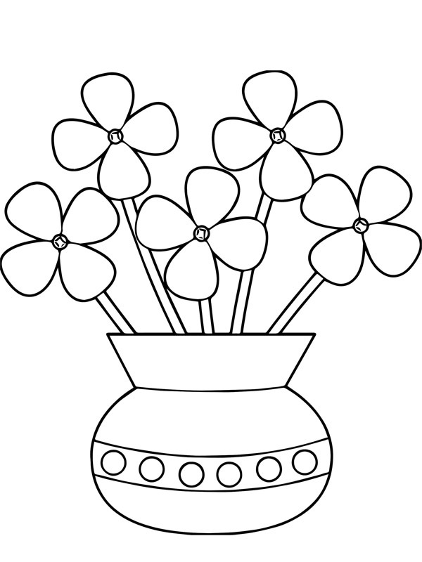 Virágok vázában Kifestő