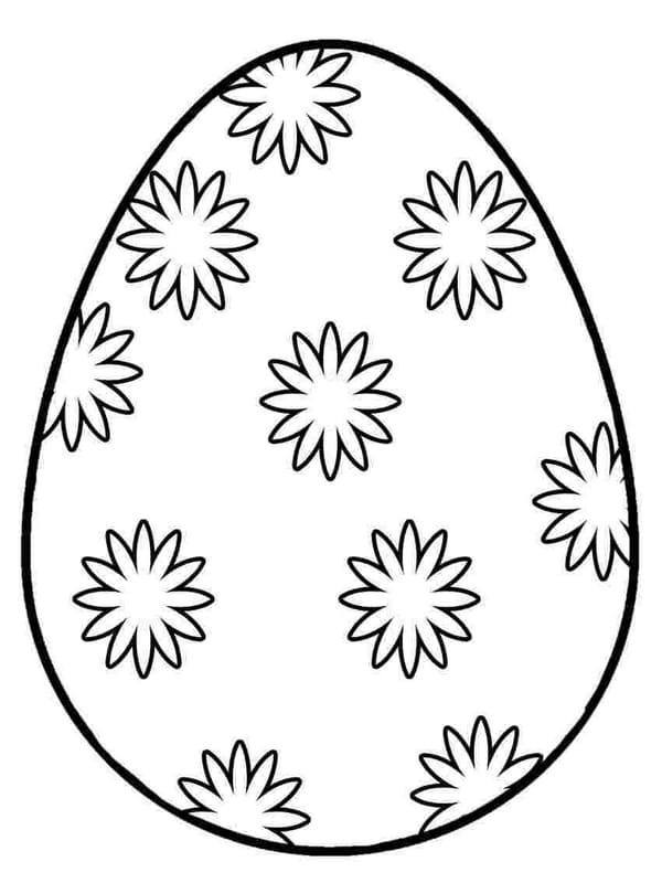 Virágos húsvéti tojás Kifestő