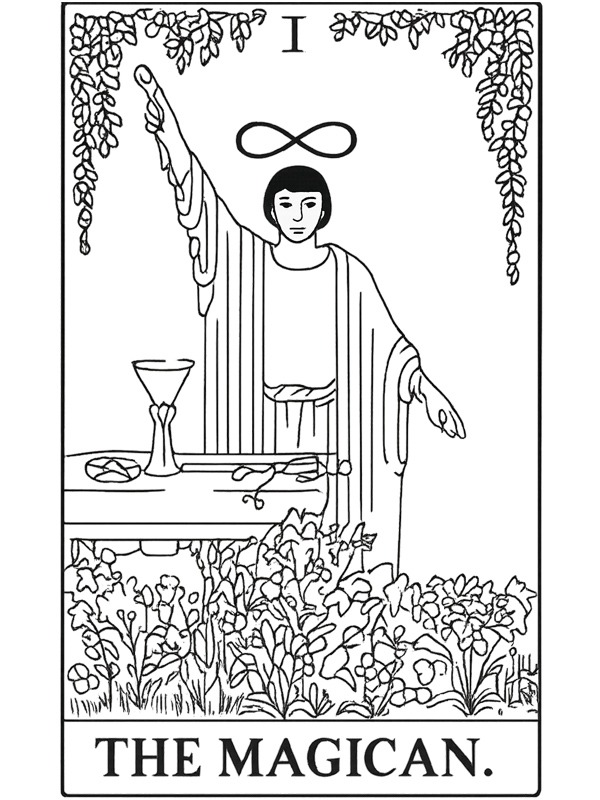 A m&aacute;gus tarot k&aacute;rtya Kifestő