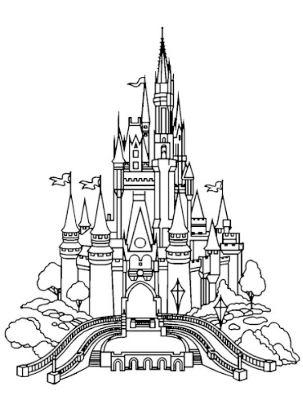 Disneyland kastély Kifestő