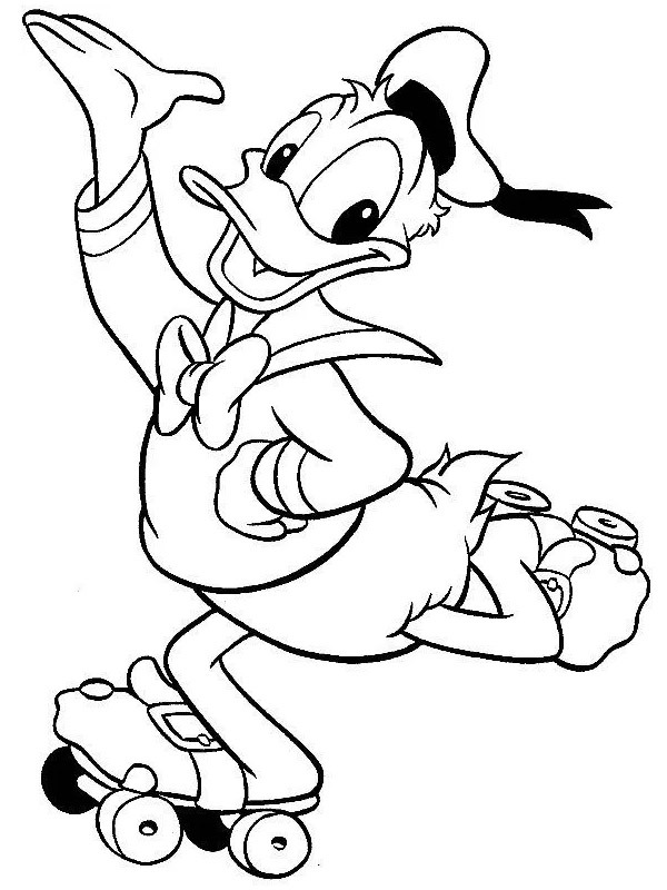 Donald kacsa görkorcsolyázik Kifestő