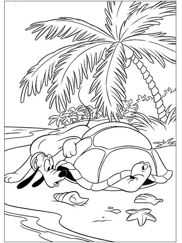 Plútó és a teknős Kifestő