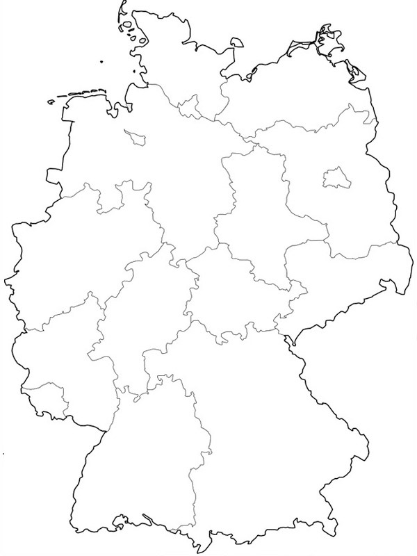 Németország térképe Kifestő