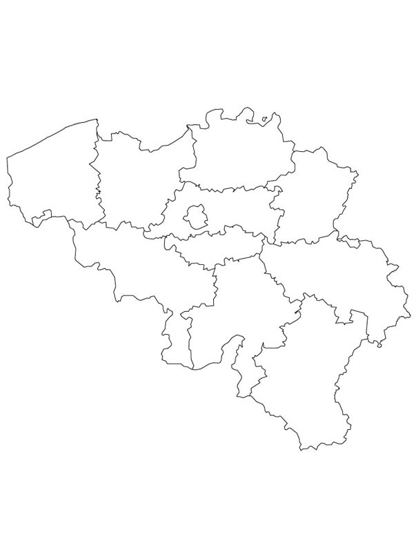 Belgium térképe Kifestő