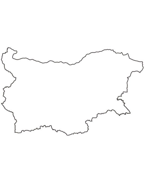 Bulgária térképe Kifestő