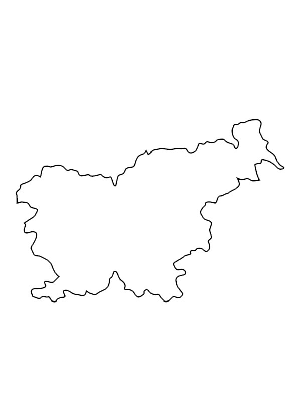 Szlovénia térképe Kifestő