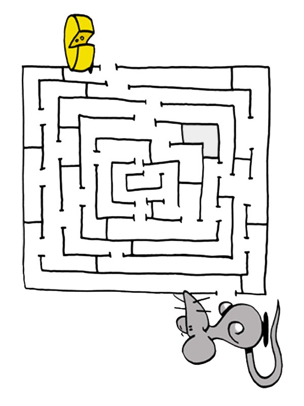 Labirintus - vidd az egeret a sajtjához Kifestő